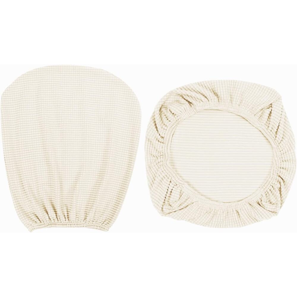 Soft Stretch Spandex Chair Seat Slipcover and Backrest Cover Beige